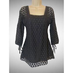 Elegant Black Lace Women's Top